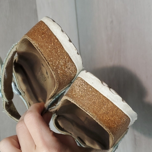 Birkenstock Birkis Women Comfort Glitter Straps Sandals Flip Flop shoes sz 38/7 - Picture 6 of 12